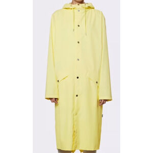 $125 Rains Unisex "Longer Jacket" Rain Jacket Yellow Size M